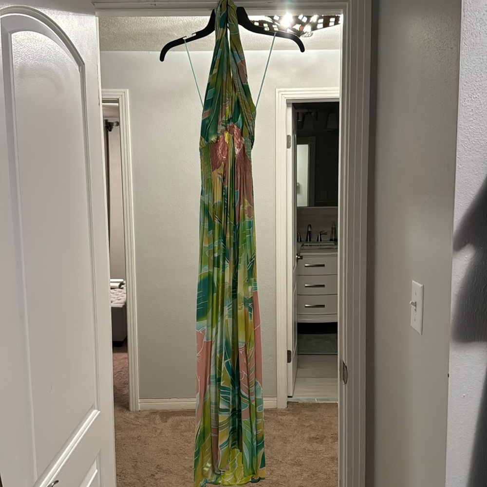 Indah Eloise XS gold panther maxi NWT